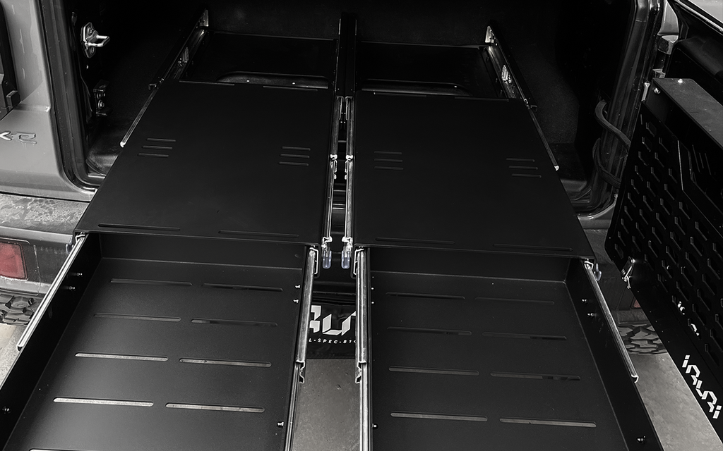 IRURI Dual-Drawer Cargo Management System for Jeep Wrangler