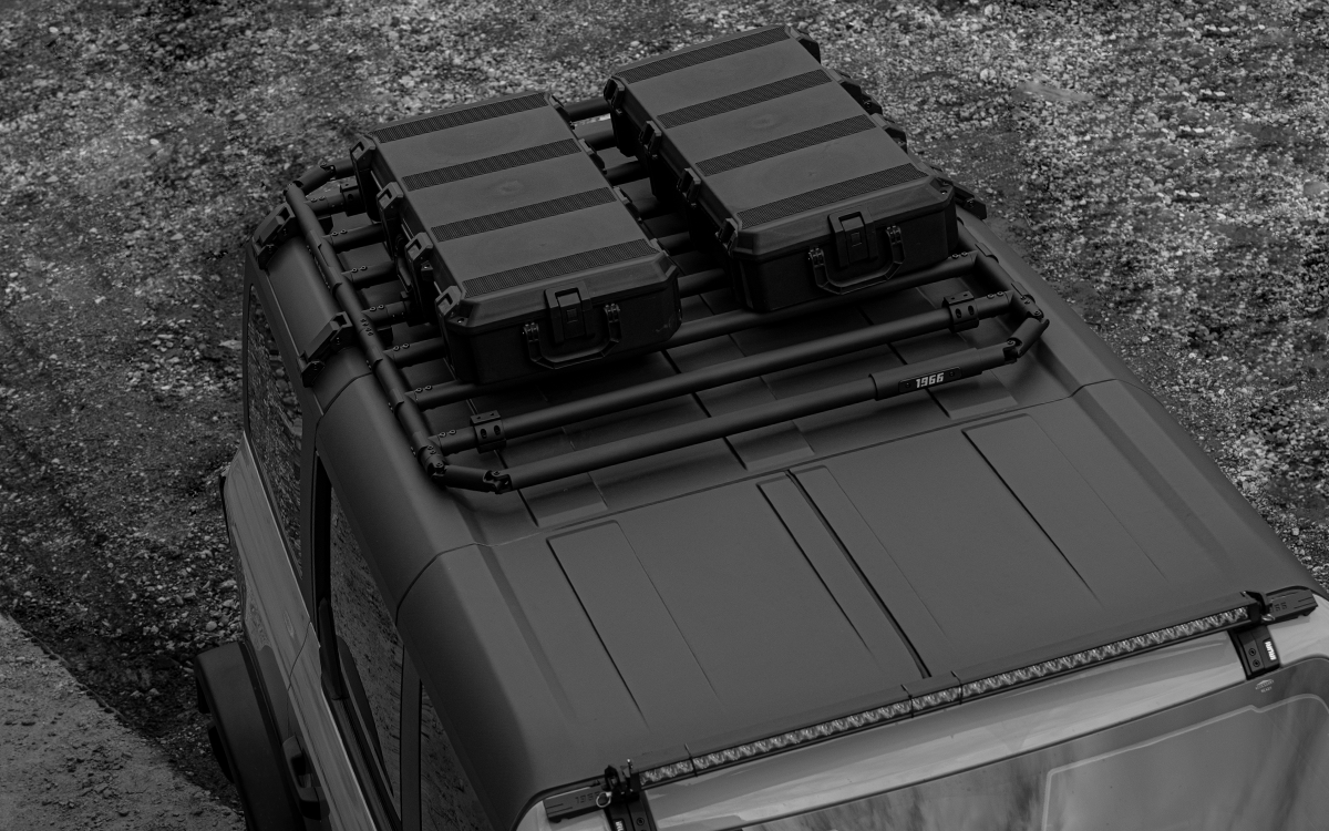 IRURI-RETURN Bronco Convertible Tactical Roof Rack – Long/Short Modular Tube Design