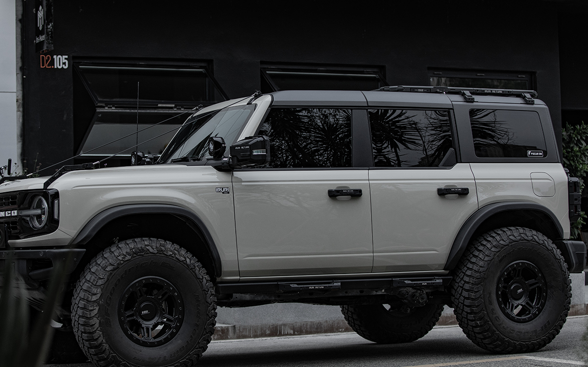 IRURI Quick-Release Rock Rail Side Steps for Ford Bronco（a pair）