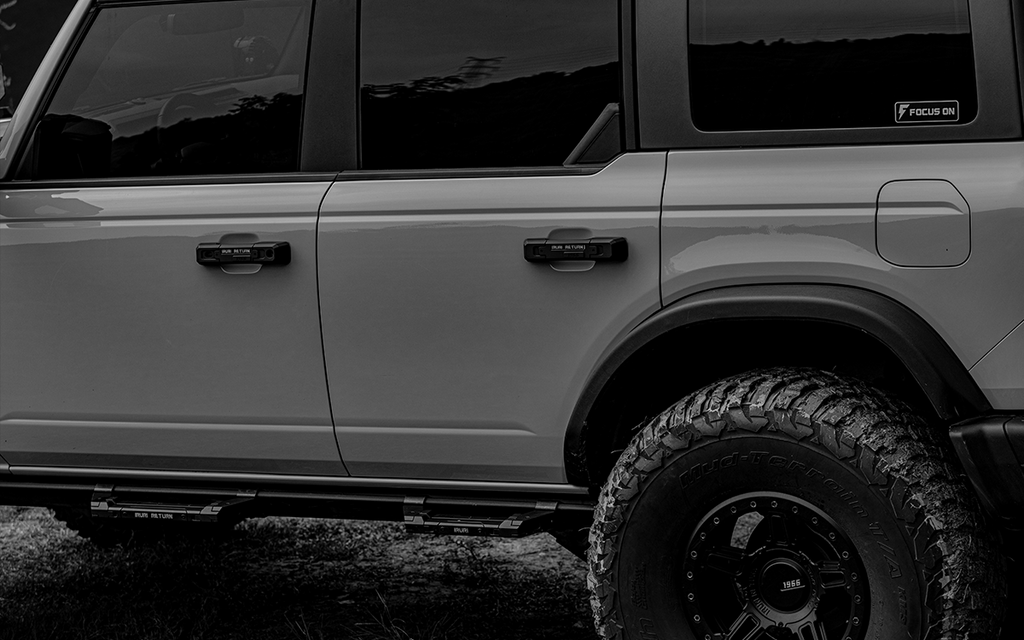 IRURI Quick-Release Rock Rail Side Steps for Ford Bronco（a pair）