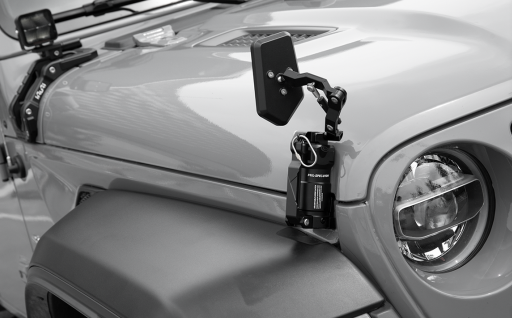 IRURI "Grenade" Hood Latch & Sand Mirror Kit for Jeep Wrangler（a pair）