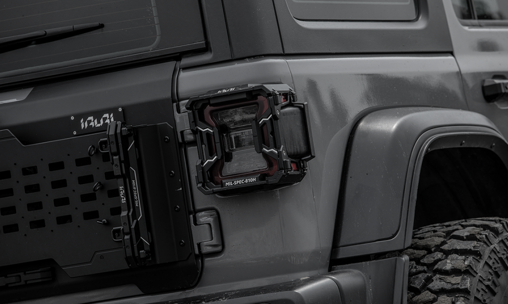 IRURI Taillight Guard Covers for Jeep Wrangler LED Tail Lights（a pair）