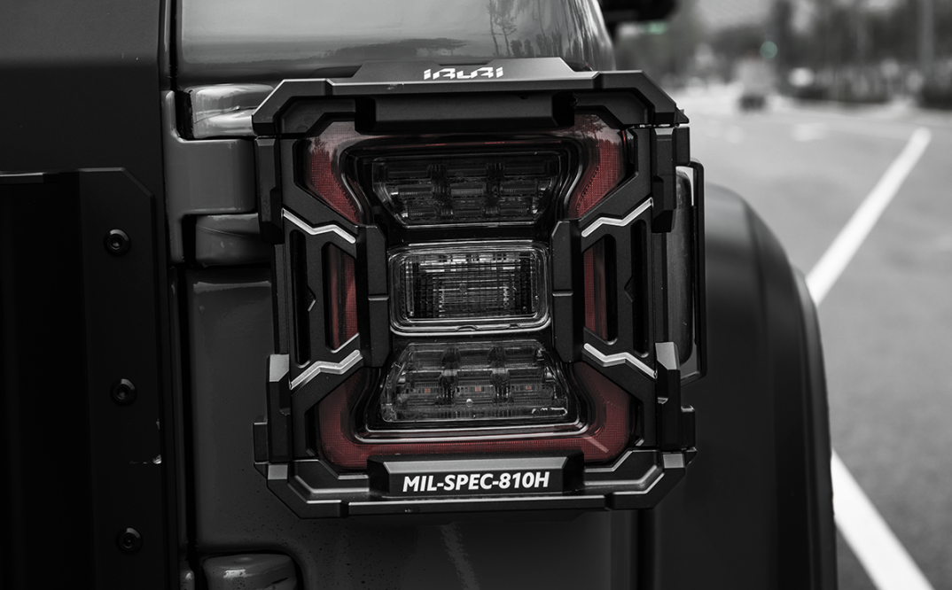 IRURI Taillight Guard Covers for Jeep Wrangler LED Tail Lights（a pair）