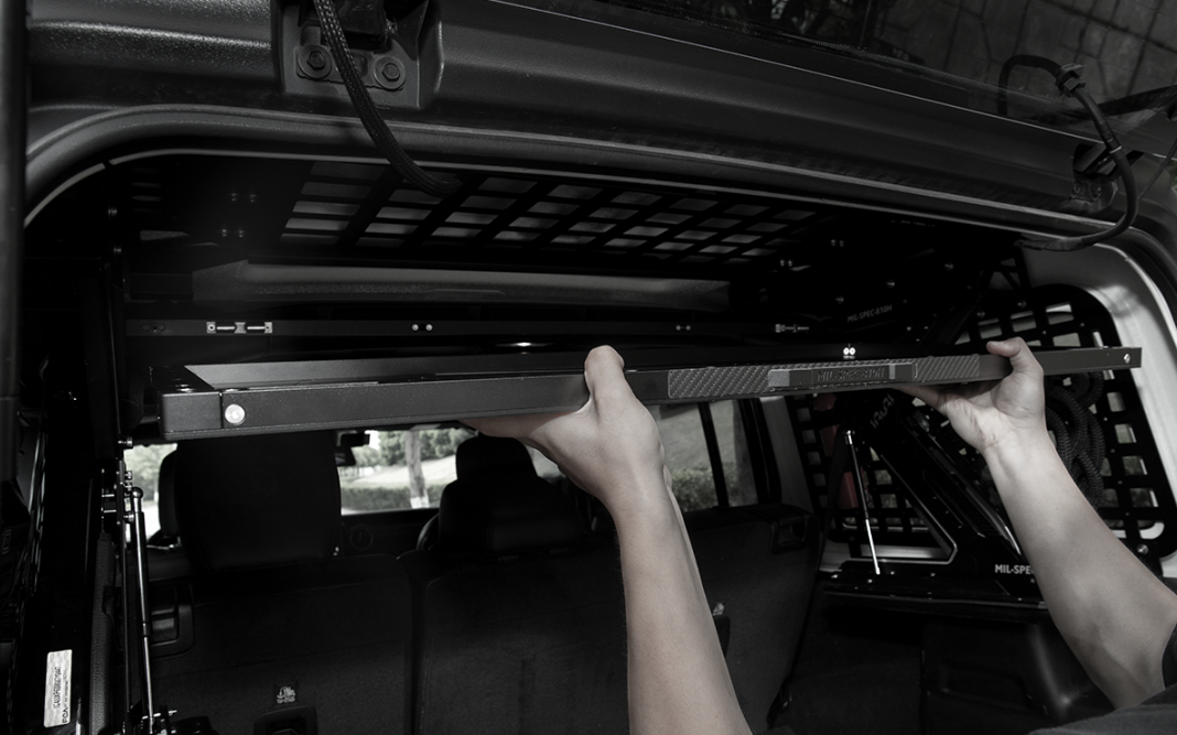 IRURI Rear Trunk Integrated Storage System for Jeep Wrangler