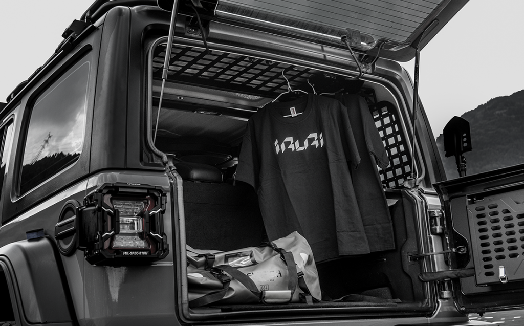IRURI Rear Trunk Integrated Storage System for Jeep Wrangler