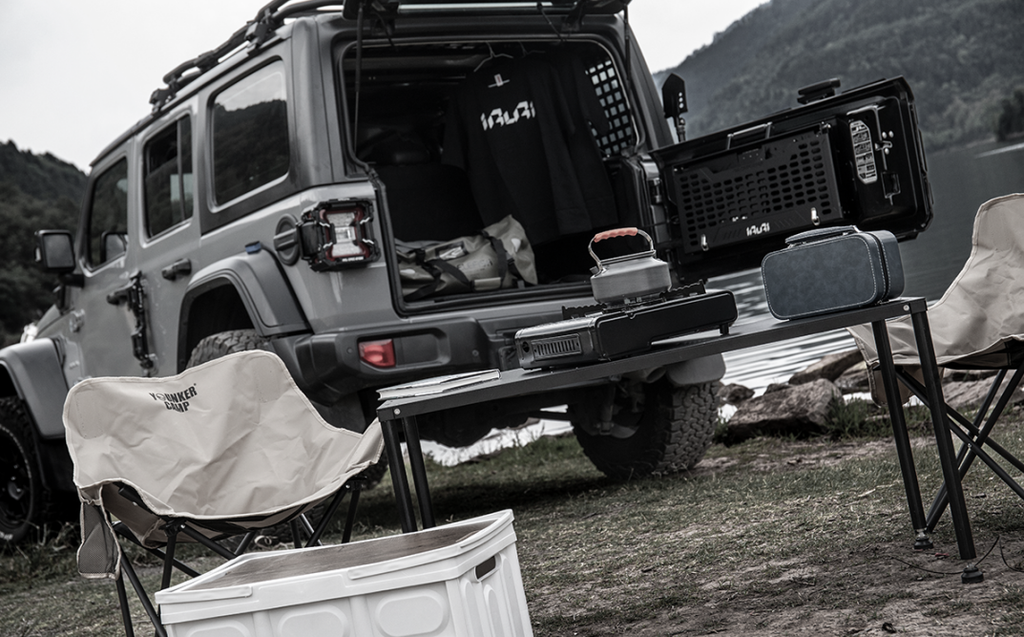 IRURI Rear Trunk Integrated Storage System for Jeep Wrangler