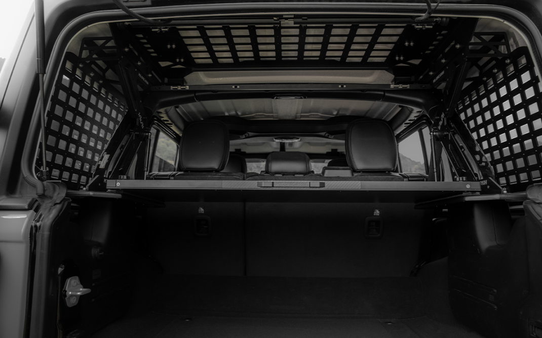 IRURI Rear Trunk Integrated Storage System for Jeep Wrangler