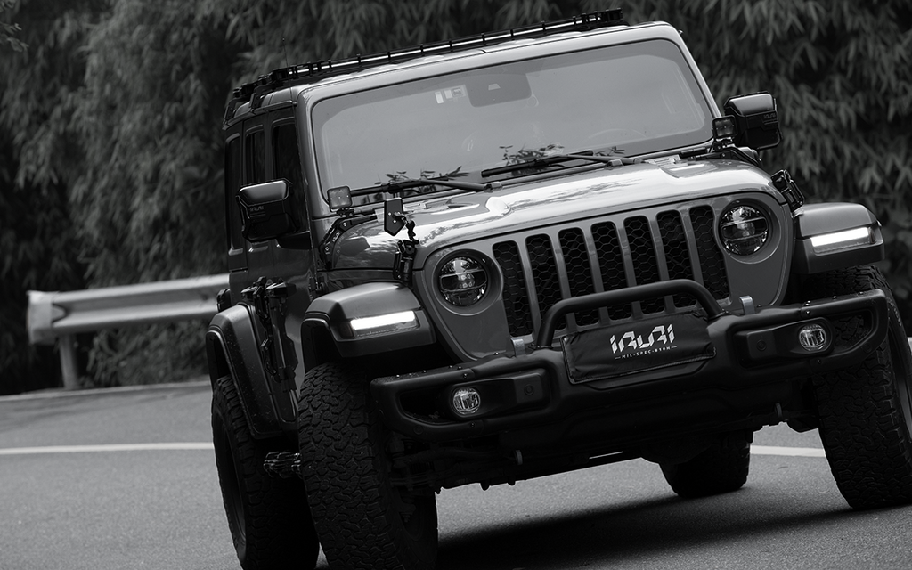 IRURI "Grenade" Hood Latch & Sand Mirror Kit for Jeep Wrangler（a pair）