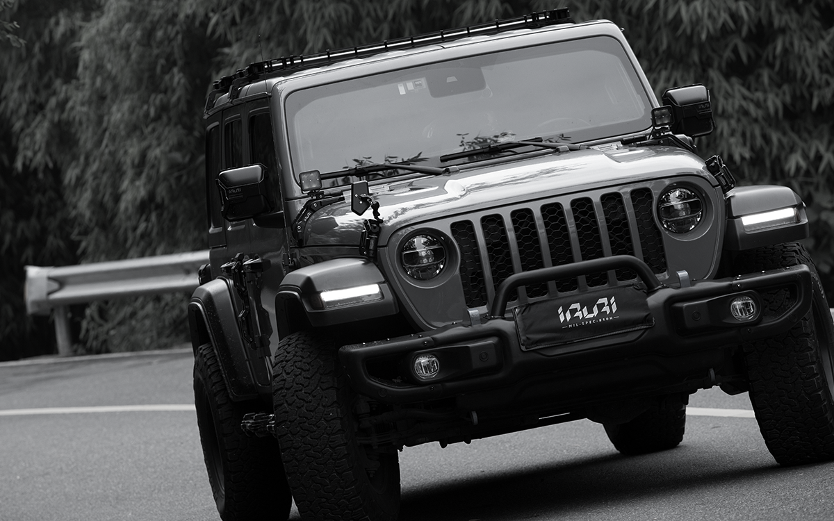 IRURI "Grenade" Hood Latch & Sand Mirror Kit for Jeep Wrangler（a pair）
